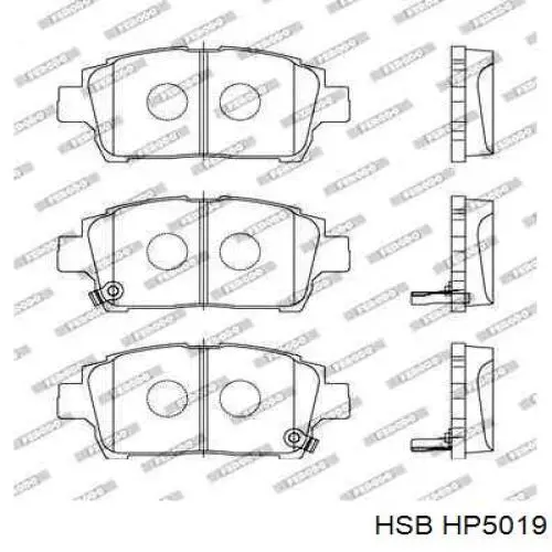 Передні тормозні колодки HP5019 HSB