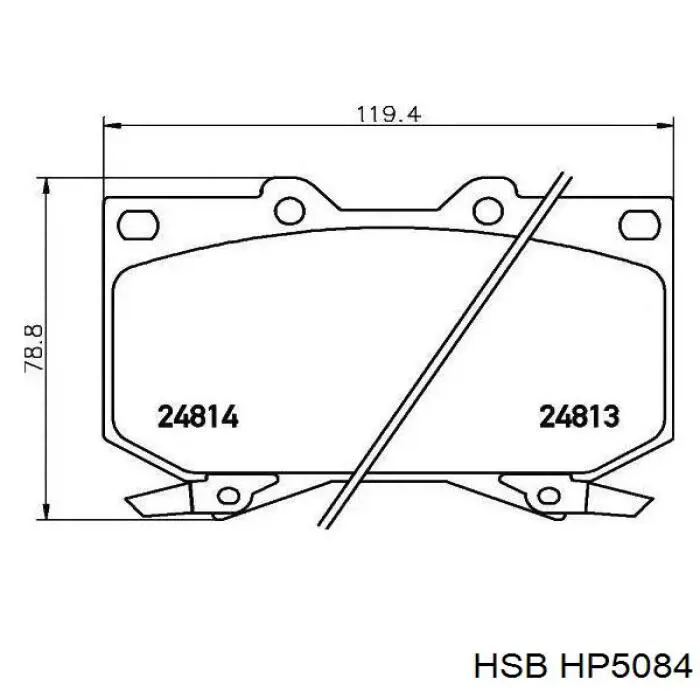 Гальмівні колодки HSB HP5084 ціна, від 26.45 USD