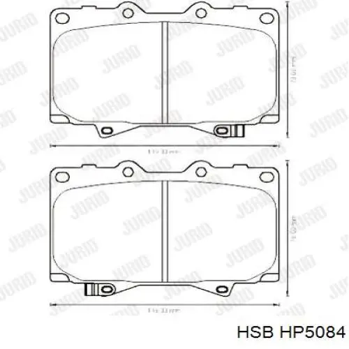Передні тормозні колодки HP5084 HSB