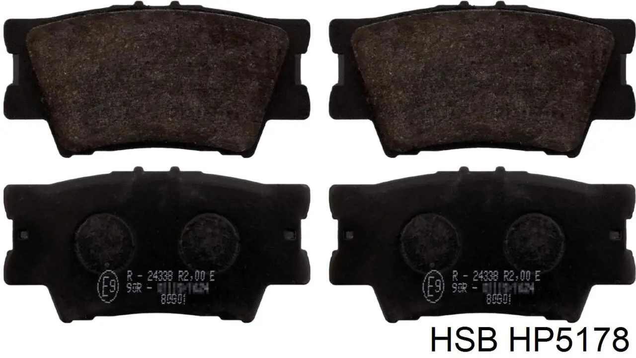 HP5178 HSB Колодки гальмівні задні, дискові