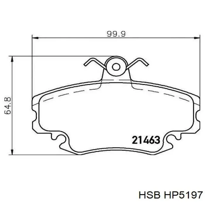 HP5197 HSB Передні гальмівні колодки