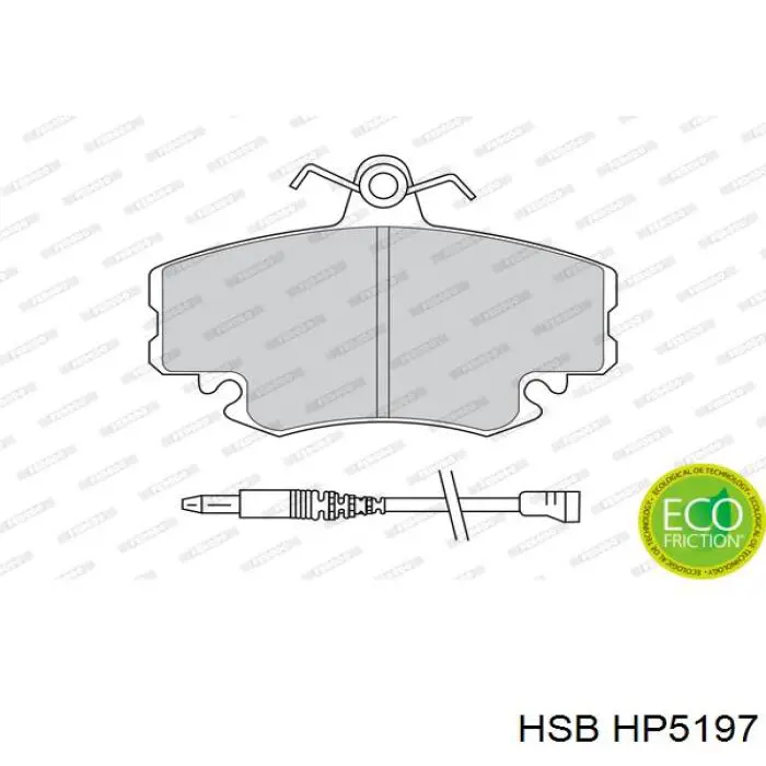 HP5197 HSB колодки гальмівні передні, дискові