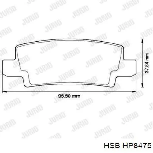 Задні гальмівні колодки HSB HP8475 ціна, від 15.40 USD