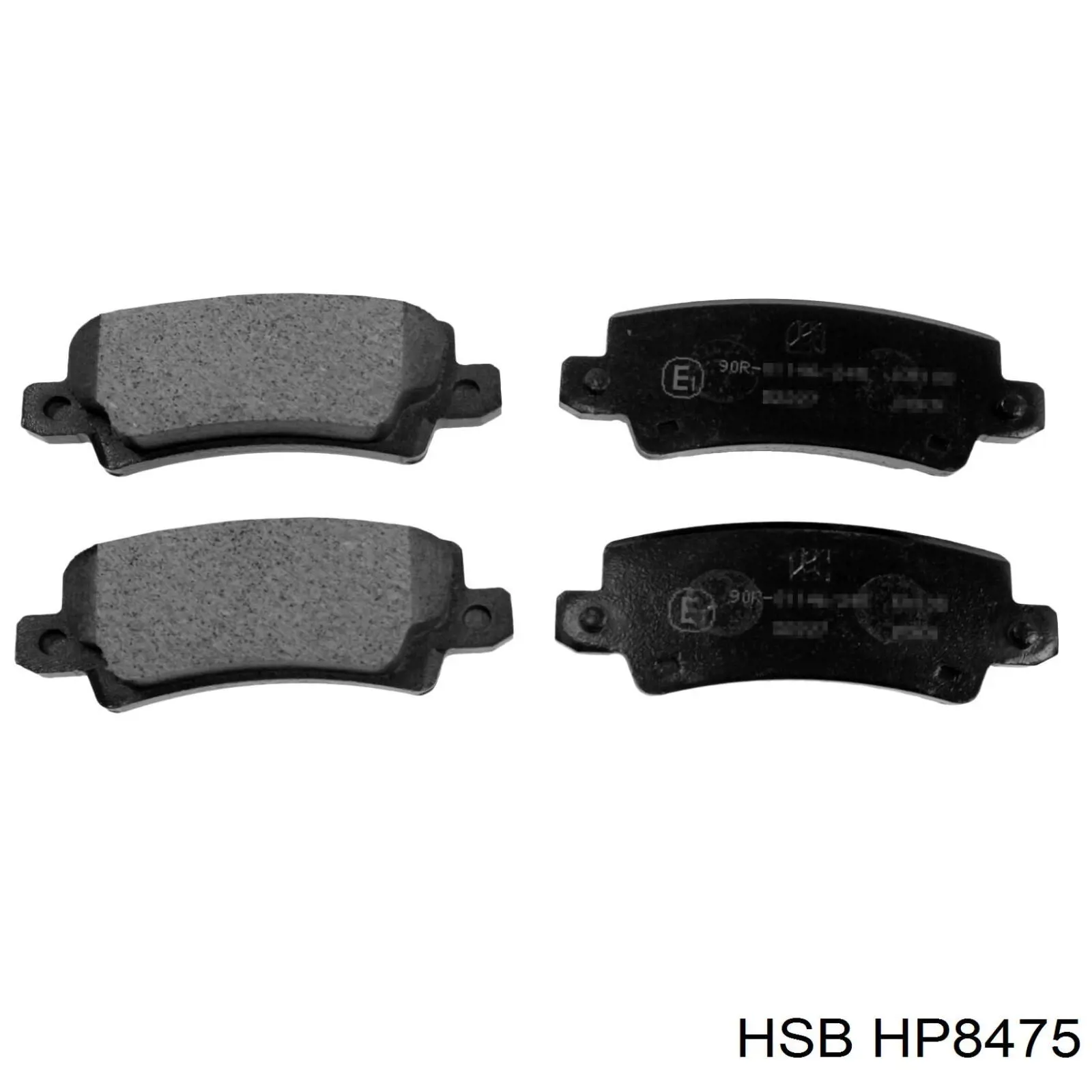 HP8475 HSB Колодки гальмівні задні, дискові