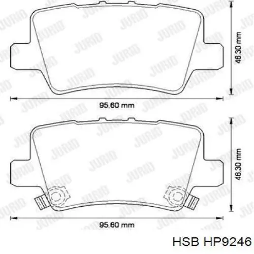 Задні гальмівні колодки HP9246 HSB