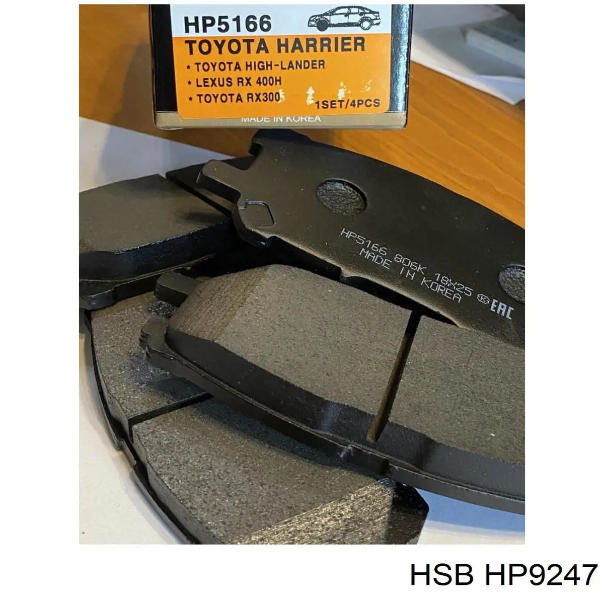 Передні тормозні колодки HP9247 HSB