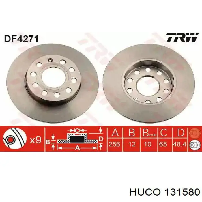 Датчик АБС (ABS) задній Huco 131580