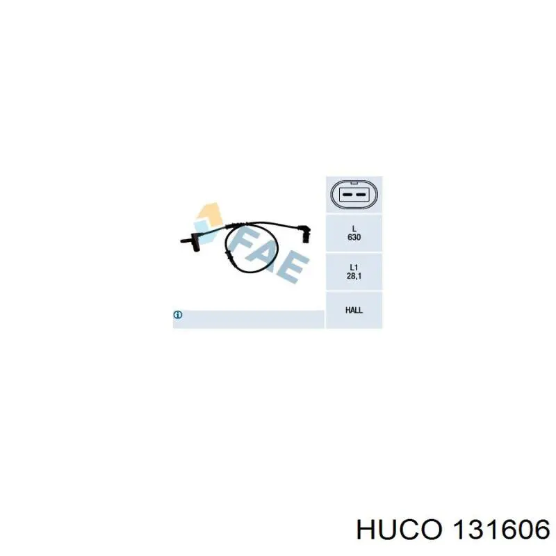 131606 Huco датчик абс (abs передній)