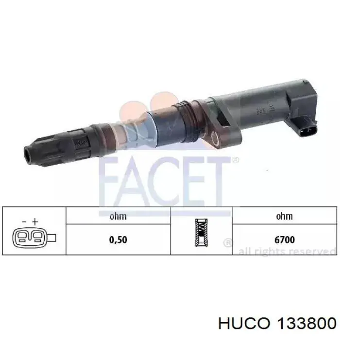 Котушка запалювання Huco 133800 ціна, від 19.91 USD