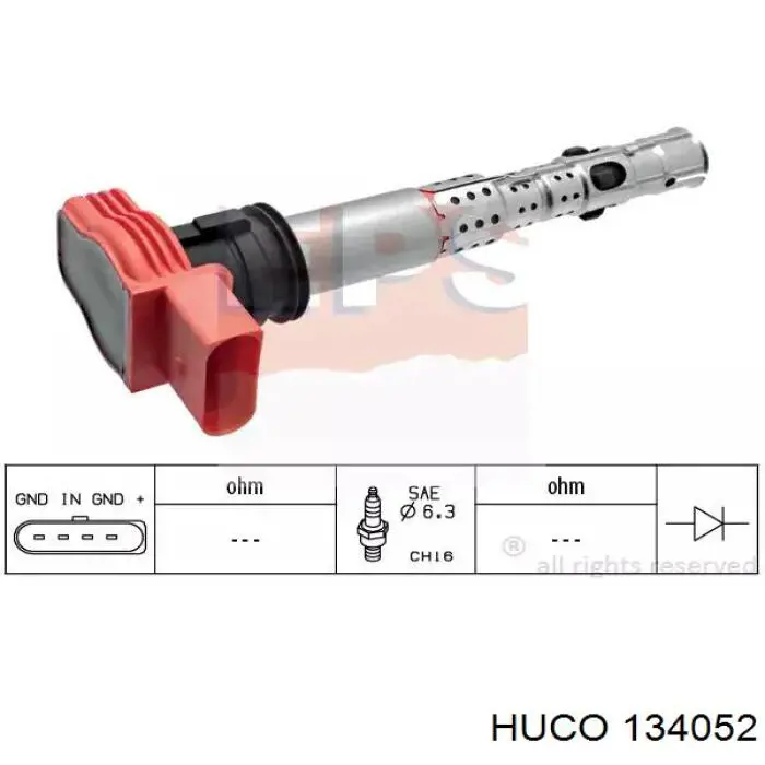 Котушка запалювання 134052 Huco