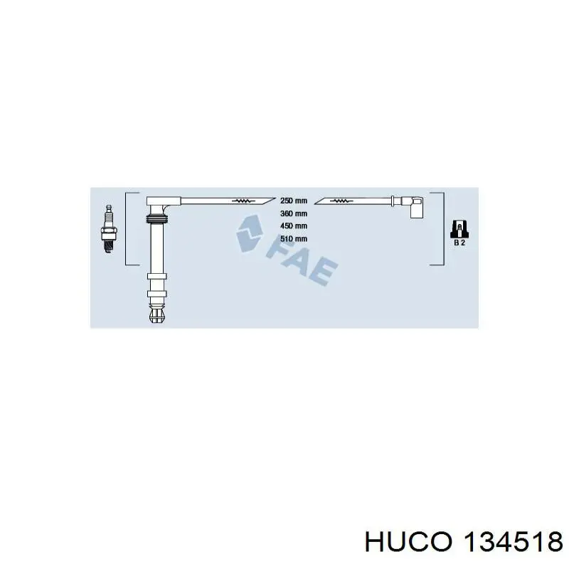 Дроти запалювання Huco 134518 ціна, від 30.40 USD