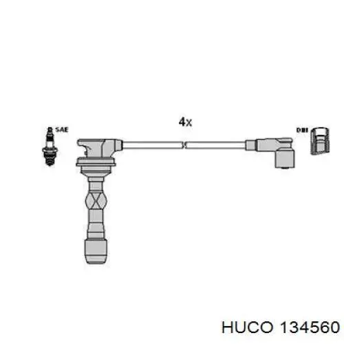 134560 Huco дріт високовольтні, комплект