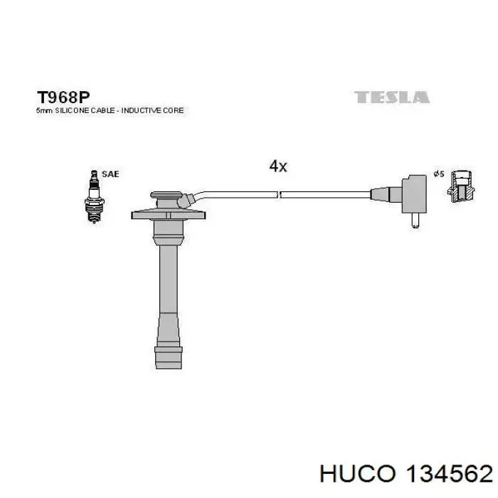 Високовольтні дроти 134562 Huco