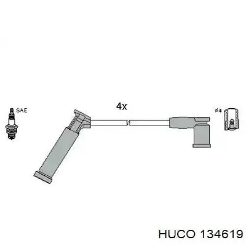 Дріт високовольтний, комплект 134619 Huco