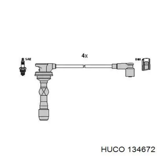 Купити 134672 Huco Провід високовольтні, комплект