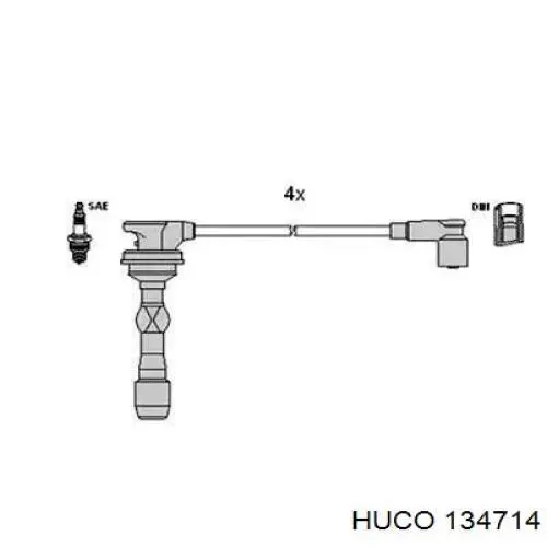 Купити 134714 Huco Провід високовольтні, комплект