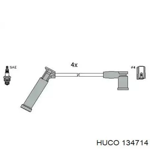 Дроти запалювання Huco 134714 ціна, від 27.22 USD