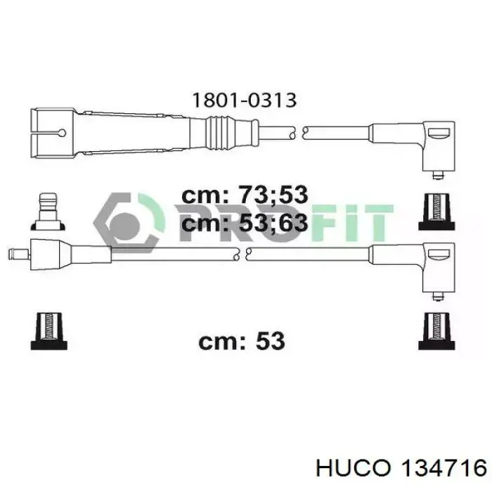 134716 Huco дріт високовольтні, комплект