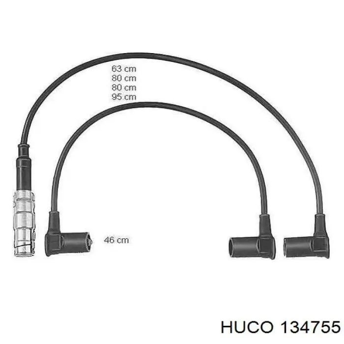 Дроти запалювання Huco 134755 ціна, від 43.24 USD