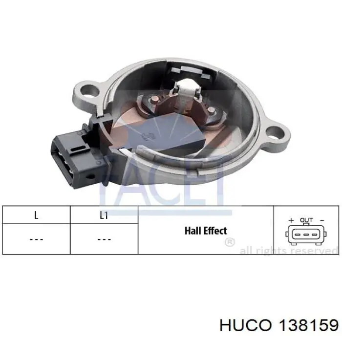 Датчик положення колінвала Huco 138159