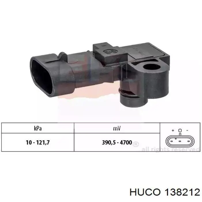 MAP сенсор Huco 138212 ціна, від 16.43 USD