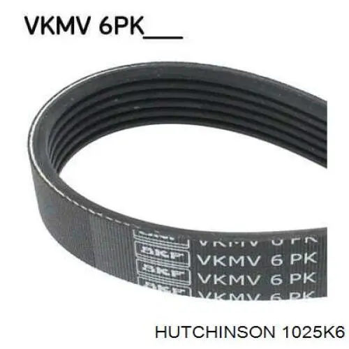 Ремінь генератора 1025K6 Hutchinson