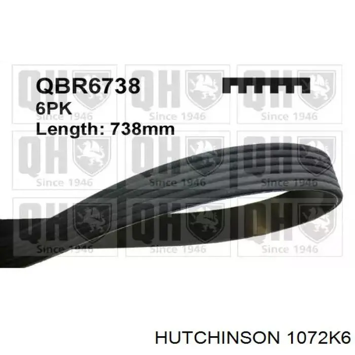 Купити 1072K6 Hutchinson Ремінь генератора