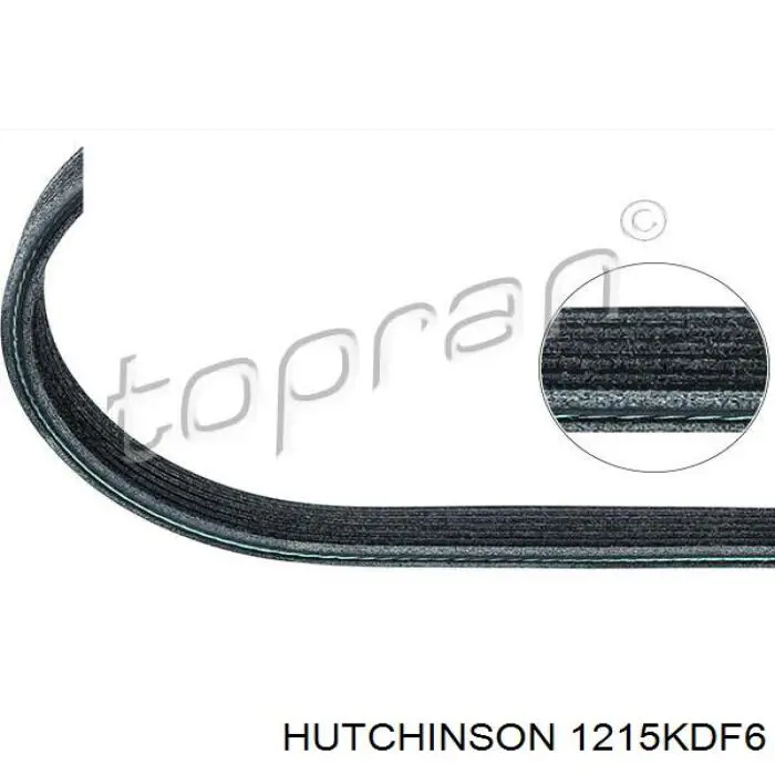 1215KDF6 Hutchinson Поліклиновий ремінь