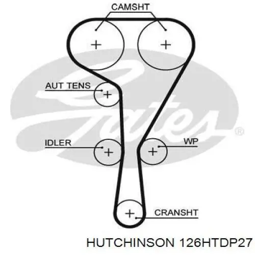 126HTDP27 Hutchinson ремінь грм