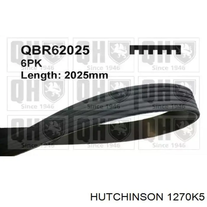 Клиновий ремінь Hutchinson 1270K5 ціна, від 8.02 USD
