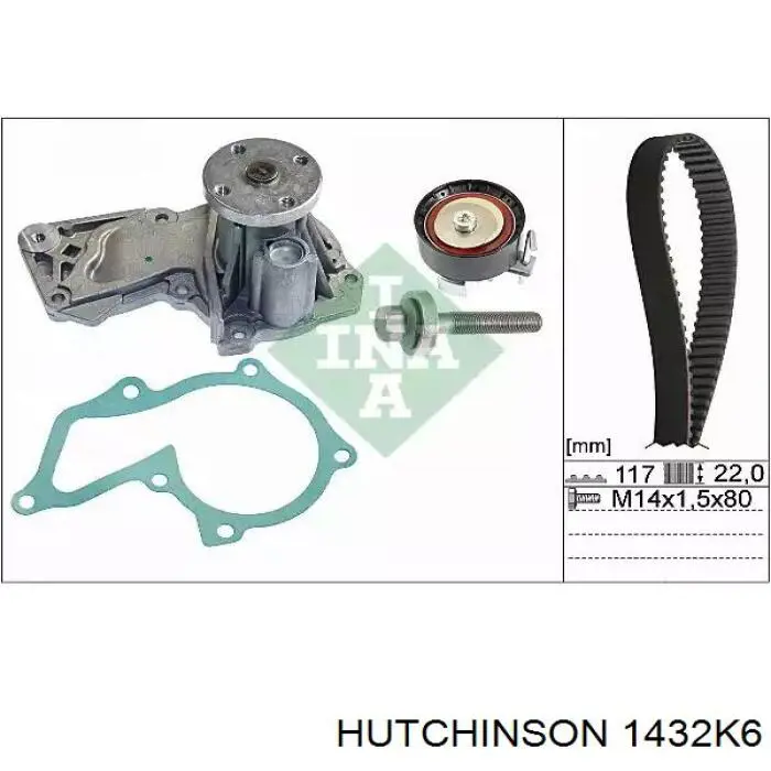 Ремінь кондиціонера Hutchinson 1432K6