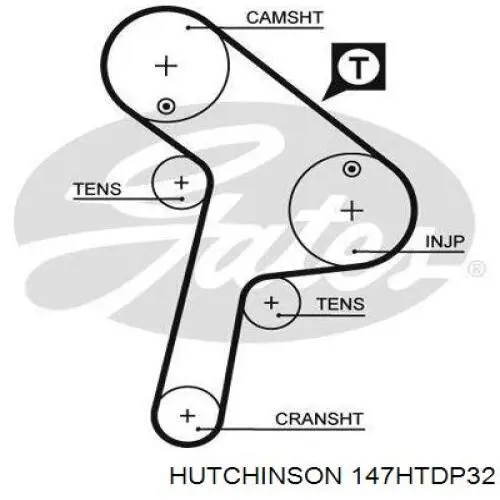147HTDP32 Hutchinson ремінь грм