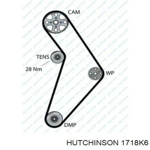 1718K6 Hutchinson Поліклиновий ремінь