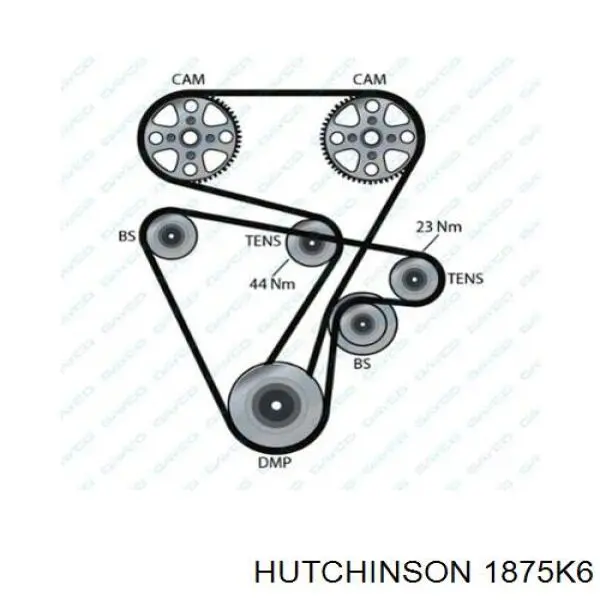 Ремінь генератора 1875K6 Hutchinson