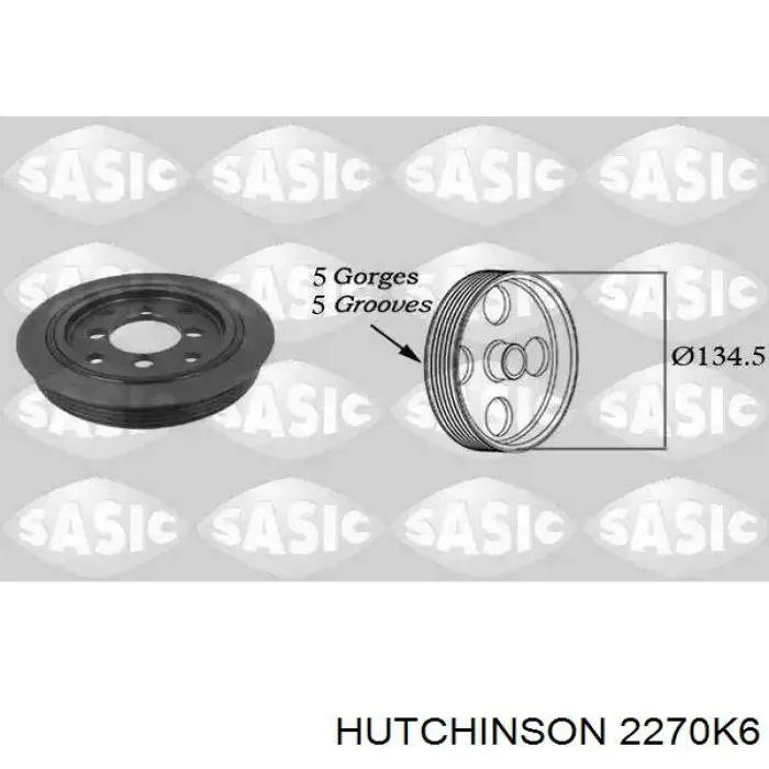 Клиновий ремінь Hutchinson 2270K6 ціна, від 16.14 USD