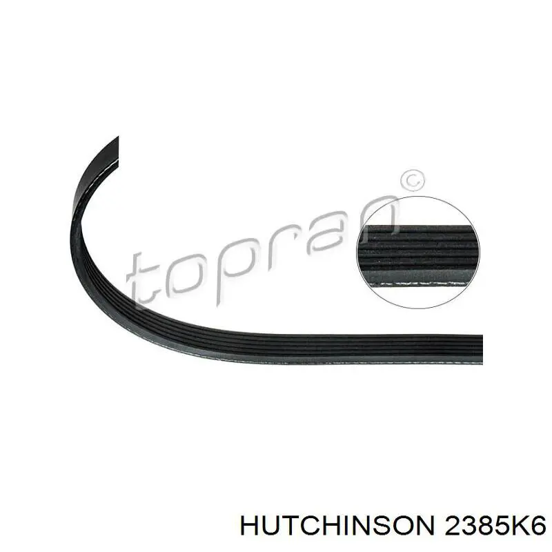 Клиновий ремінь Hutchinson 2385K6 ціна, від 17.75 USD