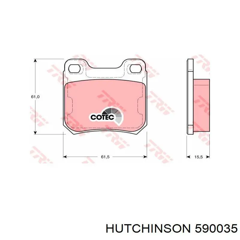 Сайлентблок заднього кулака Hutchinson 590035