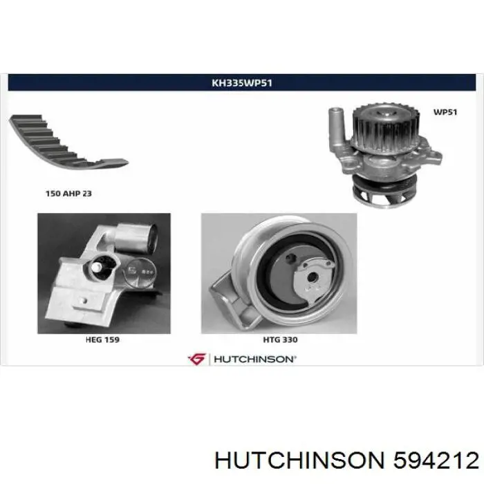 594212 Hutchinson подушка (опора двигуна, ліва задня)