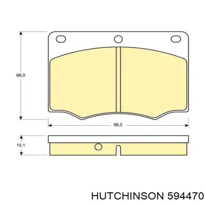 Подушка (опора) двигуна, ліва 594470 Hutchinson