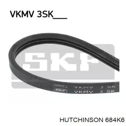 Ремінь генератора 684K6 Hutchinson