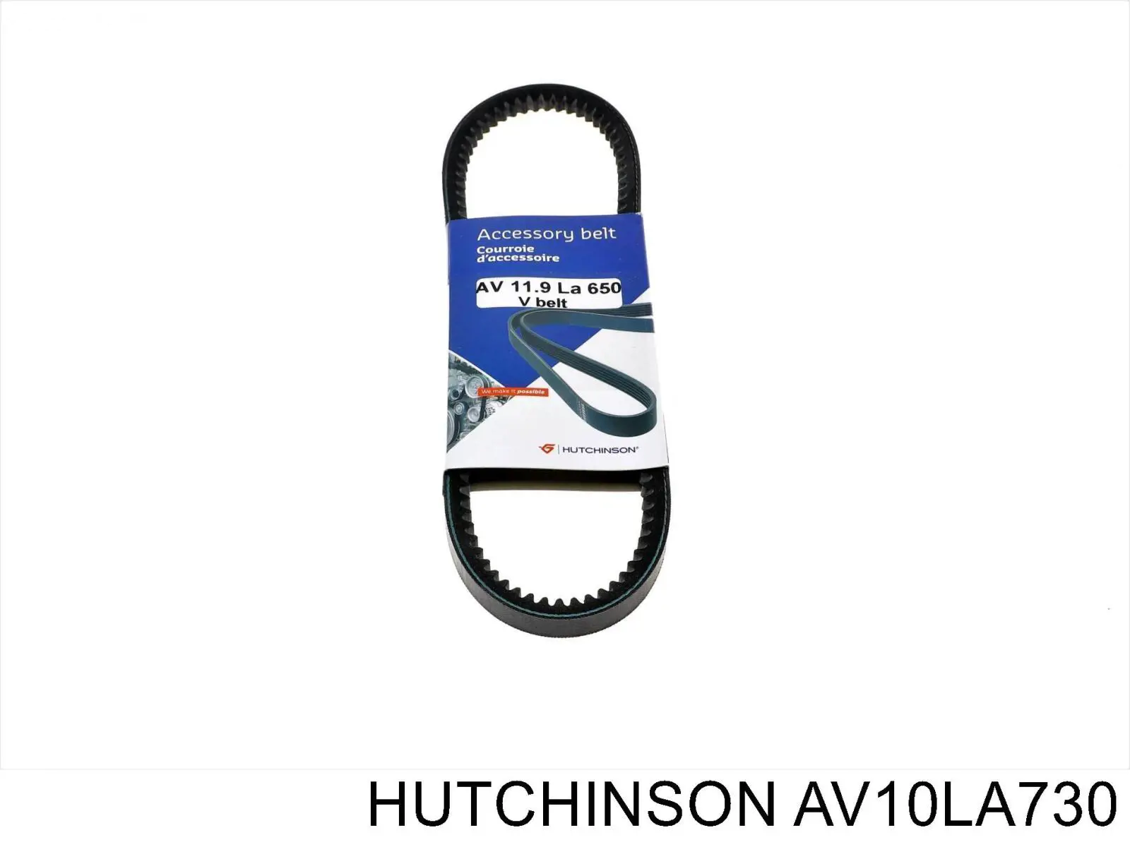 Ремінь генератора AV10LA730 Hutchinson