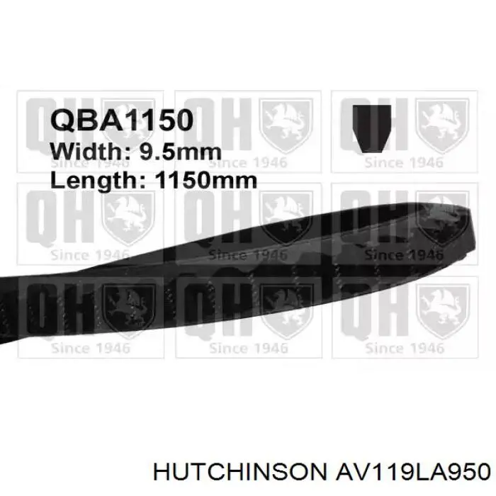 Купити AV119LA950 Hutchinson Ремінь генератора