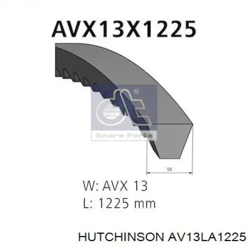 Купити AV13LA1225 Hutchinson Ремінь генератора