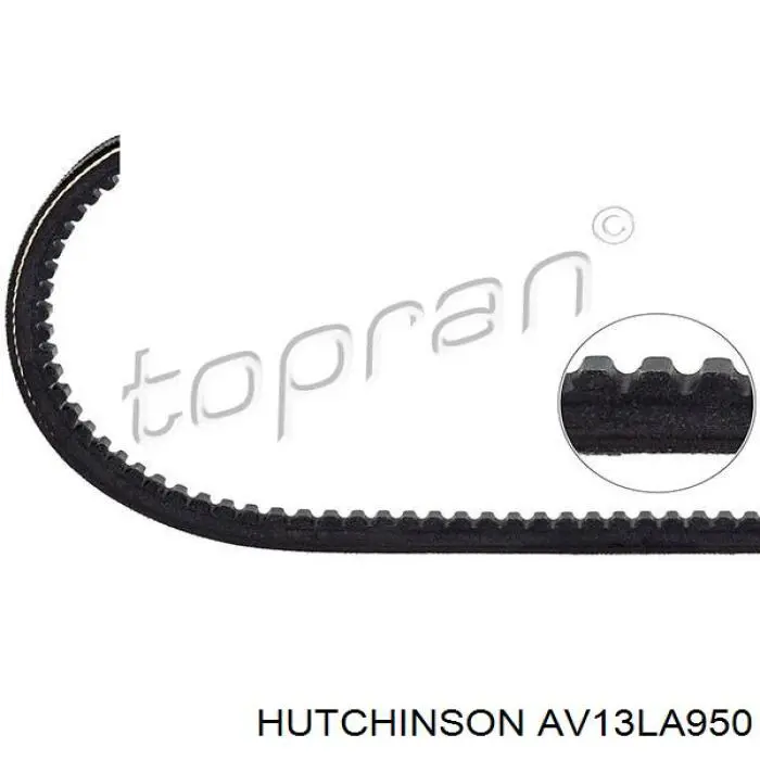 Клиновий ремінь Hutchinson AV13LA950 ціна, від 4.48 USD