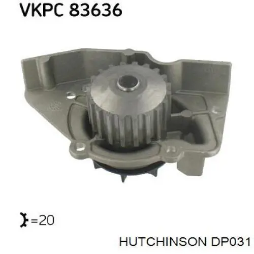 Шків колінвала DP031 Hutchinson