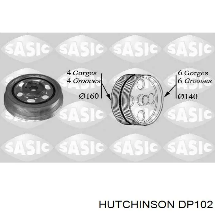 Шків колінвала DP102 Hutchinson