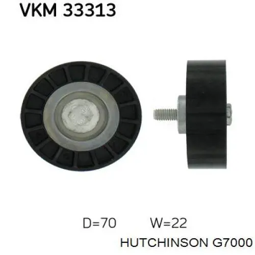 G7000 Hutchinson ролик натягувача приводного ременя