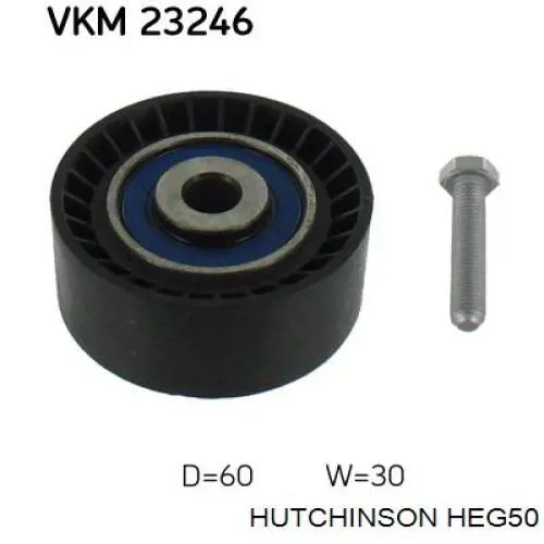 Купити HEG50 Hutchinson Ролик паразитний ГРМ