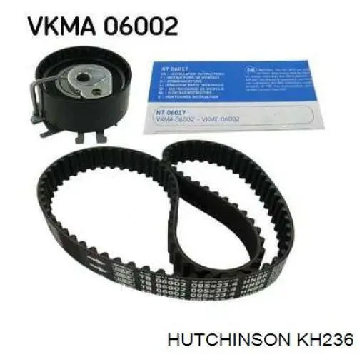 Комплект ГРМ Hutchinson KH236 ціна, від 45.17 USD