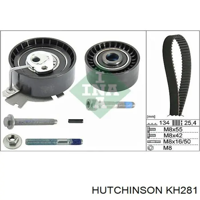 Комплект ГРМ Hutchinson KH281 ціна, від 63.22 USD